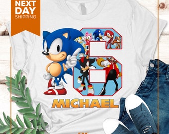 Personalized Sonic Birthday Shirt: Custom Family Tee