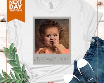Custom Photo Birthday T-Shirt: Unisex Vintage Style