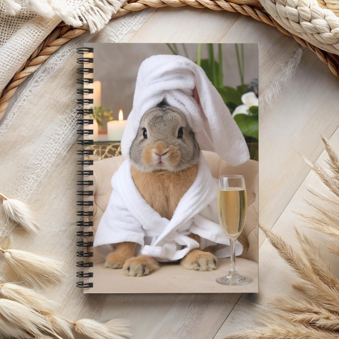 Rabbit Spa Spiral Lined Notebook 6