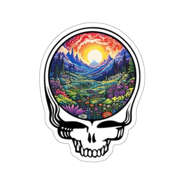 Grateful Dead Sugar Magnolia Inspired Kiss Cut Sticker Sticker | Grateful Dead Sticker | Grateful Dead | Sugar Magnolia | Jerry Garcia