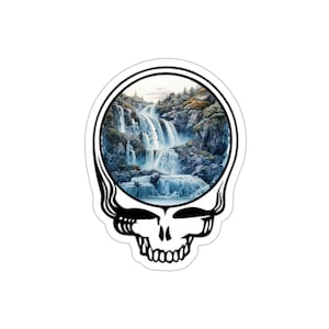 Grateful Dead Waterfall Die-Cut 3 x 3 Sticker | Grateful Dead Sticker | Grateful Dead