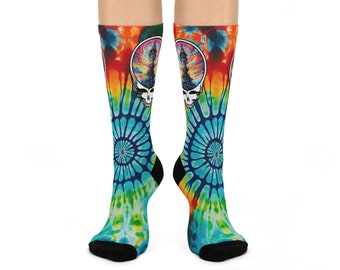 Grateful Dead Tie Dye Franklin&#39;s Tower Socks | Grateful Dead Socks | Jerry Garcia Socks | Dead Head Gift | Tie Dye | Phil Lesh
