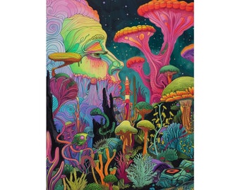 愛と光 サイケデリックアート ポスタープリント 14 x 14 - Etsy 日本