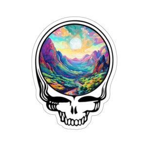 Grateful Dead Water Color Mountain Sticker | Grateful Dead | Grateful Dead Sticker | Jerry Garcia | Jam Band | Jam Band Mountain Sticker
