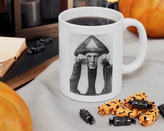 Taza de Aleister Crowley, «Haz lo que quieras será toda la ley», Taza ocultista, Ocultismo, Taza de Halloween, Libro de Thelema, Magia