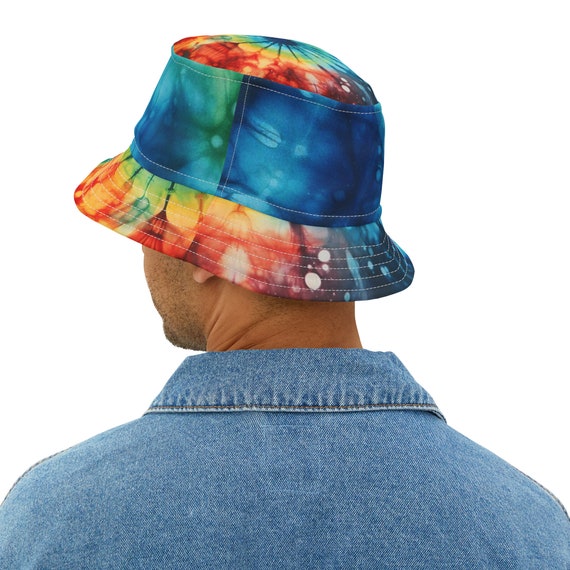 帽子 vintage Grateful Dead Bucket Hat Grateful Dead Dancin Bear White Bucket Hat Liquid Blue