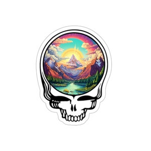 Grateful Dead Mountain dye cut 3 x 3 sticker | Grateful Dead | Grateful Dead Sticker | Jerry Garcia | Grateful Dead Mountain Sticker