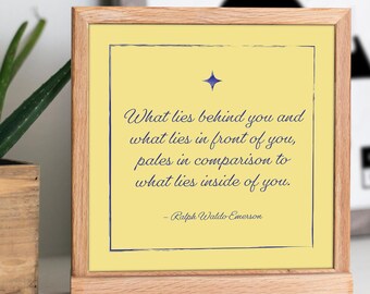 Ralph Waldo Emerson Quote Print, Office Inspiration (Digital Download)