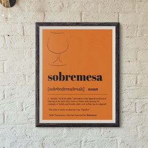 Definicja wydruku Sobremesa, dekoracja ścienna kuchni, obraz do jadalni, możliwość pobrania cyfrowego wydruku, modny minimalistyczny plakat prezent dla mamy