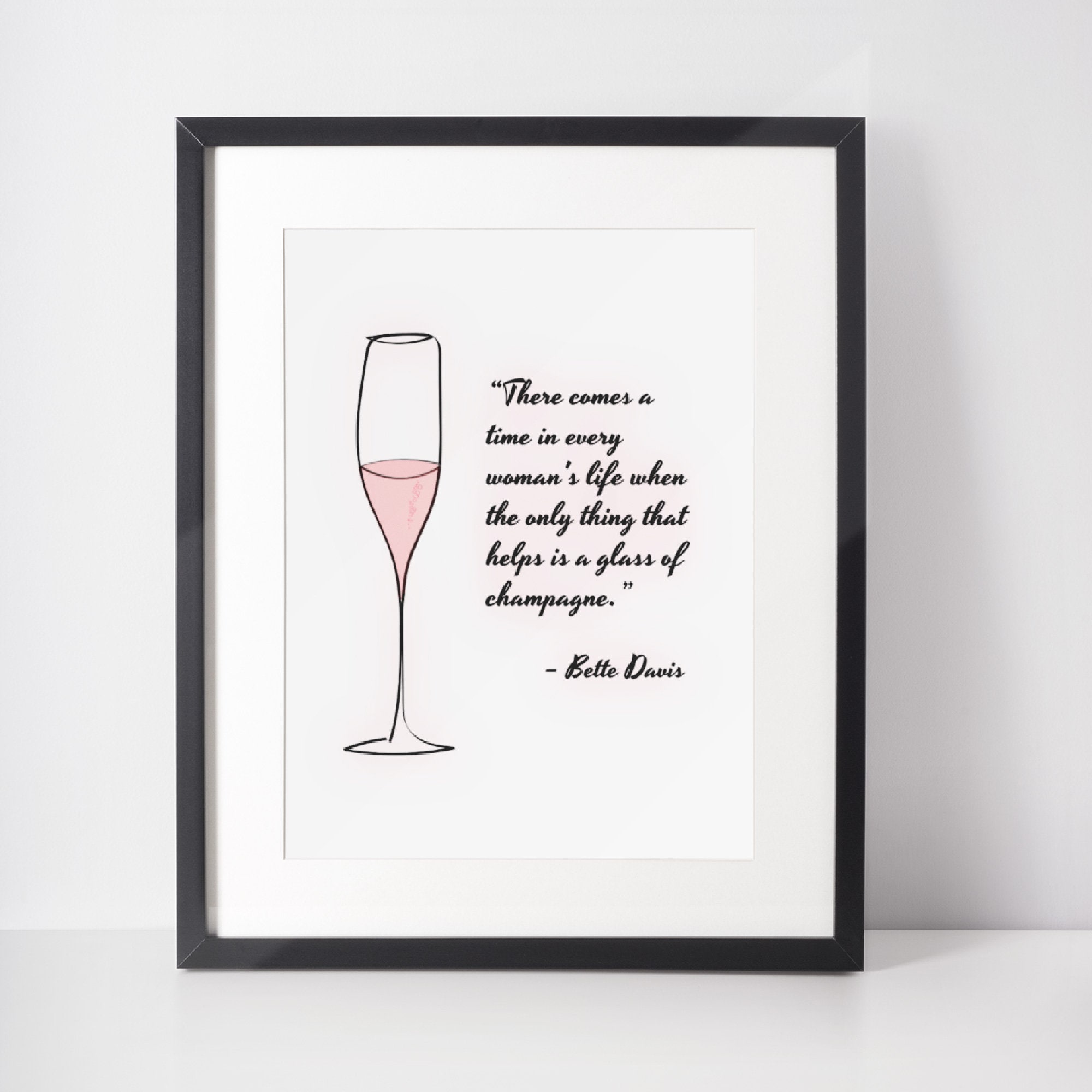 Champagne Relax and Unwind Bette Davis Quote Printable Wall Art, Glass of  Wine Stress Relief Living Room Decor, Downloadable Bar Cart Poster - Etsy, image size:2000x2000