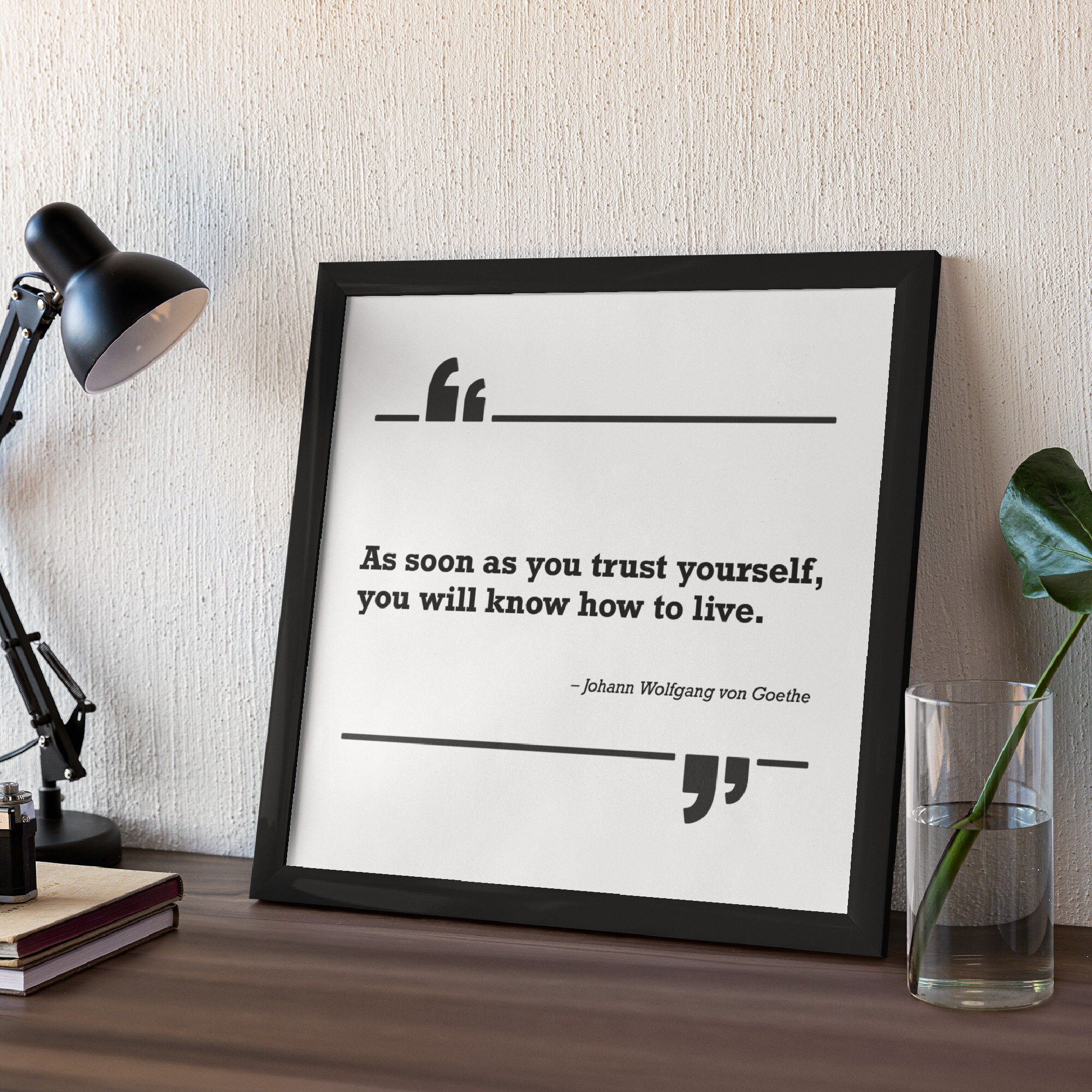 Inspirational Self-confidence Quote by Goethe, Motivational Office ...