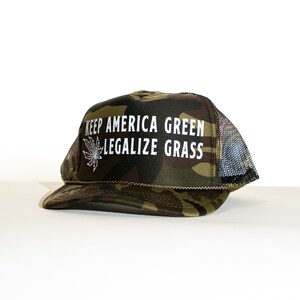 Keep America Green Legalize Grass Trucker Hat, Funny Stoner Gifts, Stoner Gift, Funny Trucker Hat, Weed, 420, Pot Leaf, Marijuana