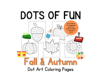 Toddler Printable Activities Fall Dot Marker Pages Preschool Activity Printable Montessori Fine Motor Activity Homeschool Toddler Activity