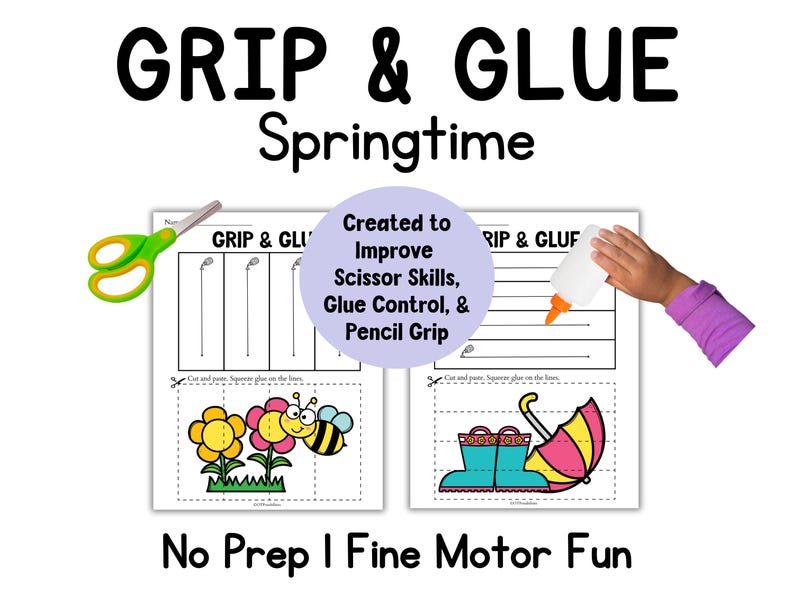 Fine Motor for Kids Activity Printable Preschool Spring Cutting ...
