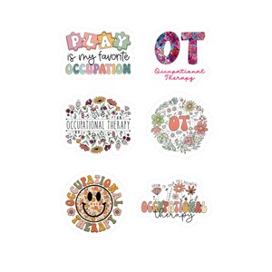 Occupational Therapy Sticker Sheet Occupational Therapy Stickers OT Sticker Pack Therapy Laptop Stickers Therapist Stickers Tumbler