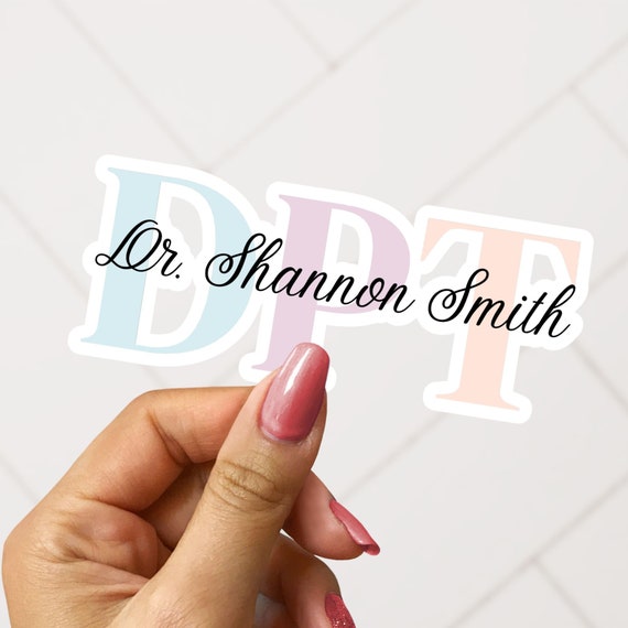 Personalized Physical Therapy Sticker Custom Physical Therapist Sticker for PT Student Gift Tumbler Water Bottle Laptop DPT Gift PT Stickers