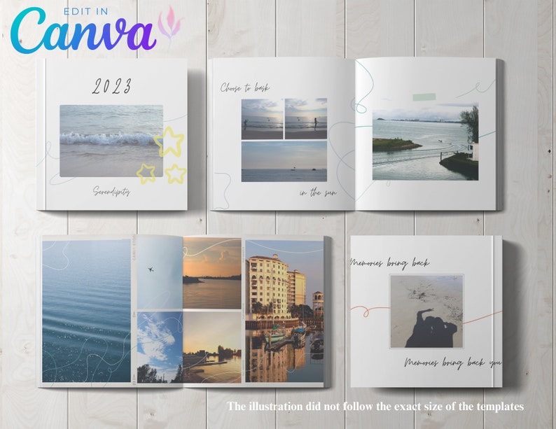Canva Template Minimalist Photobook Printable Photo Album - Etsy