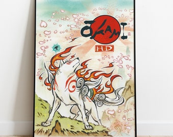 Poster di Okami, stampa del gioco, decorazione da parete, regalo per i giocatori