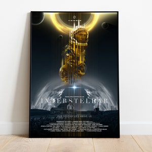 Póster de Interstellar, impresión de película, arte de pared, regalo para fanáticos del cine