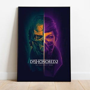 Dishonored Poster, Game Print, Wall Art, Gift for Gamers #2