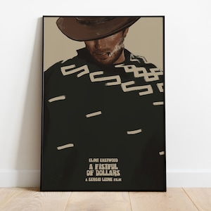 A Fistful of Dollars Poster, Movie Print, Wandkunst, Geschenk für Filmfans