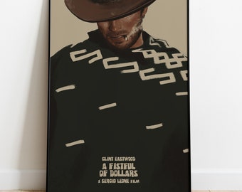 A Fistful of Dollars Poster, Movie Print, Wandkunst, Geschenk für Filmfans