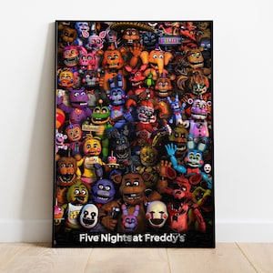 Five Nights at Freddy&#39;s Poster, Game Print, Wall Art, Gift for Gamers