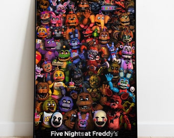 Five Nights at Freddy's Poster, Game Print, Wall Art, Gift for Gamers