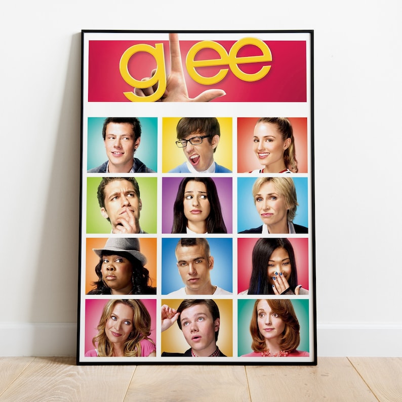 Glee Poster, Tv Series Print, Wall Art, Gift for Tv Show Fans - Etsy