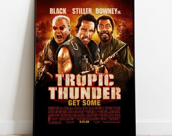 Tropic Thunder 2008 Ben Stiller Japanese Mini Poster Chirashi