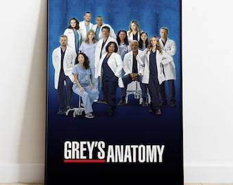 Grey's Anatomy Poster, Tv Series Print, Wall Art, Gift for Tv Show Fans