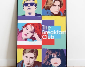 Breakfast Club Poster, Movie Print, Wall Art, Gift for Film Fans
