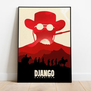 Django Unchained Poster, Movie Print, Wall Art, Gift for Film Fans