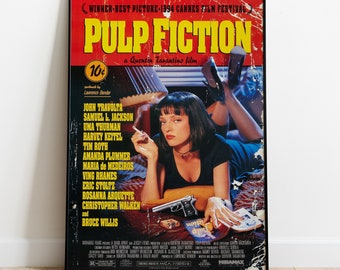 Pulp Fiction Poster, Movie Print, Wall Art, Gift for Film Fans