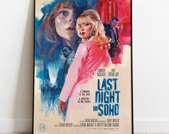 映画『ラストナイト・イン・ソーホー』のポスター - Etsy 日本