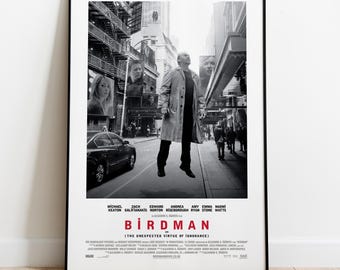 Birdman Poster, Movie Print, Wall Art, Gift for Film Fans