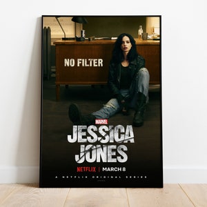 Jessica Jones Poster, Tv Series Print, Wall Art, Gift for Tv Show Fans