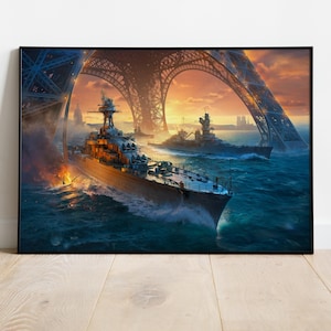 World of Warships Poster, Game Print, Wall Art, Gift for Gamers #2