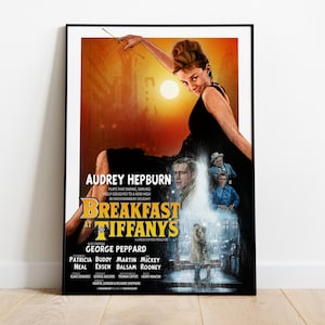 Breakfast Tinfannys Poster, Movie Print, Wall Art, Gift for Film Fans