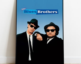 ブルース・ブラザーズ映画ポスター：手描きのデジタルアート