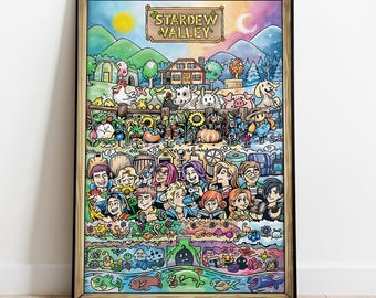 Stardew Valley Poster, Game Print, Wall Art, Gift for Gamers
