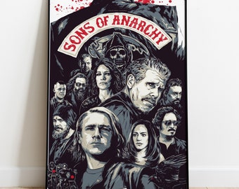 Sons of Anarchy Canvas Poster, Jax Teller Print, TV Series Wall