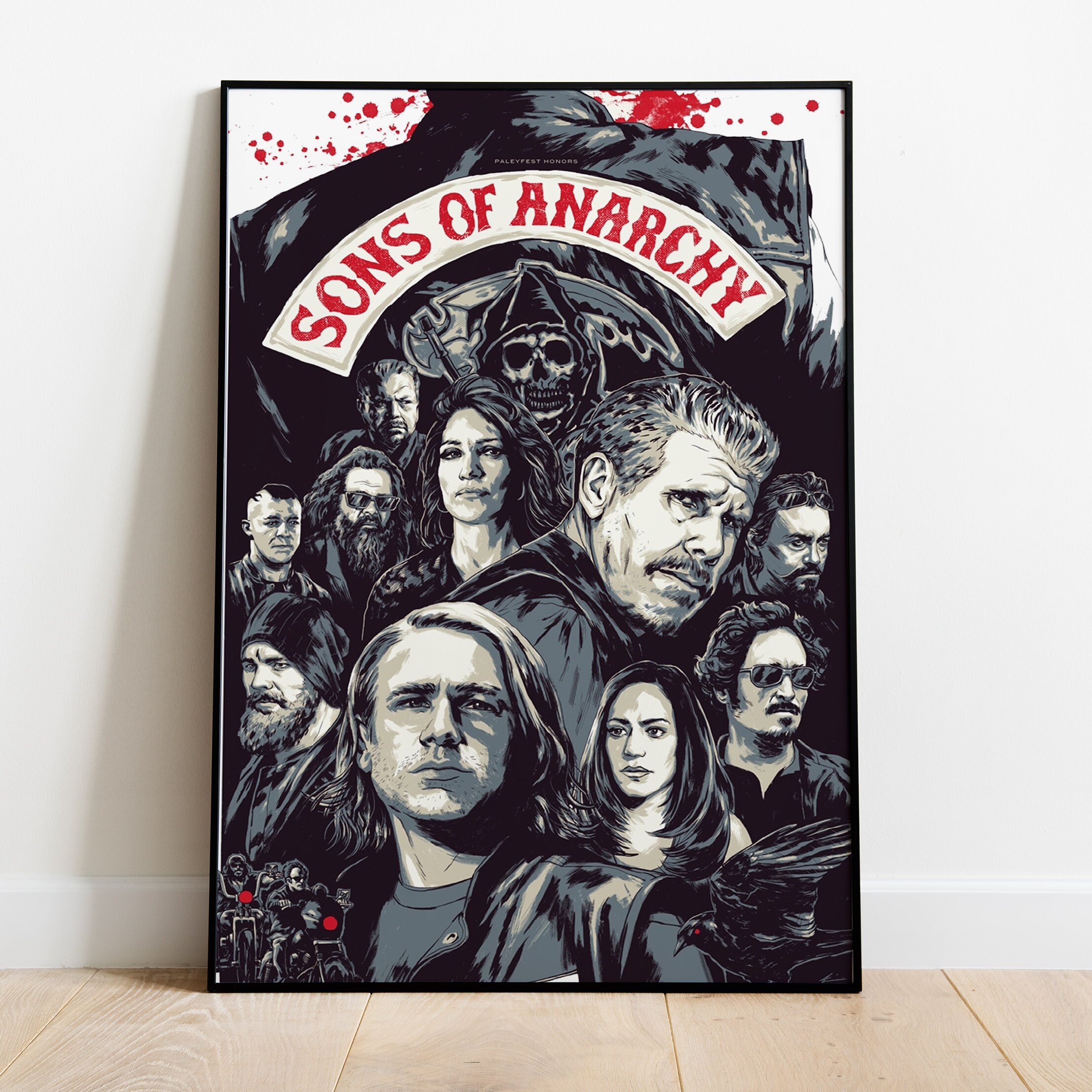 Sons of Anarchy Canvas Poster, Jax Teller Print, TV Series Wall