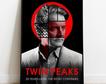Póster de Twin Peaks, lámina de la serie de televisión, arte mural, regalo para fans de la serie.