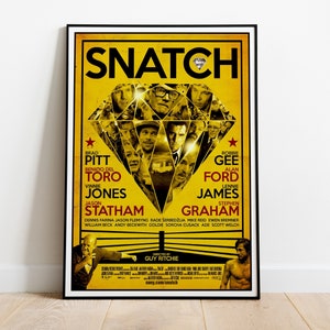 Snatch Poster, Movie Print, Wandkunst, Geschenk für Filmfans