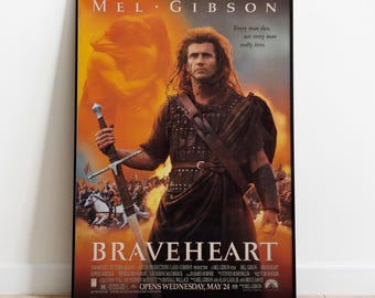 映画「BRAVE HEART」パンフレット Braveheart Canvas Poster, William Wallace Print, Movie Wall Art - Etsy