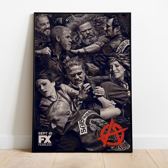 Sons of Anarchy Canvas Poster, Jax Teller Print, TV Series Wall