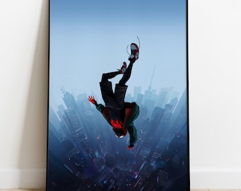 Póster de Spider-Man: Un Nuevo Universo, impresión de la serie, arte mural, regalo para fans de la serie.