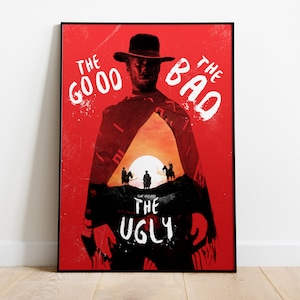 Clint Eastwood Poster, Movie Print, Wall Art, Gift for Film Fans