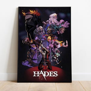 Hades Poster, Game Print, Wall Art, Gift for Gamers